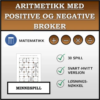 Memoryspill: Aritmetikk med positive og negative brøker