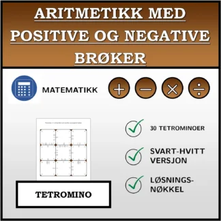 Tetromino: Aritmetikk med positive og negative brøker