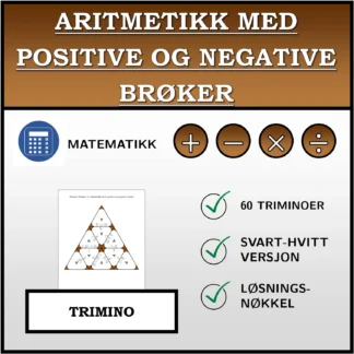 Trimino: Aritmetikk med positive og negative brøker