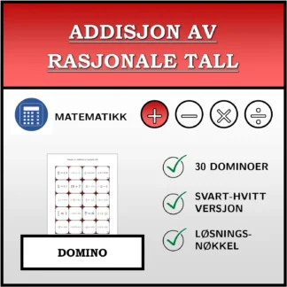 Domino: Addisjon av rasjonale tall