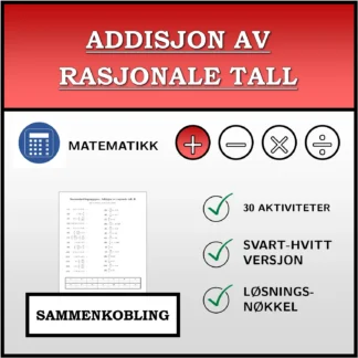 Sammenkoblingsoppgave: Addisjon av rasjonale tall