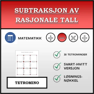 Tetromino: Subtraksjon av rasjonale tall