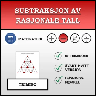 Trimino: Subtraksjon av rasjonale tall