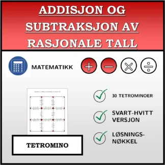 Tetromino: Addisjon og subtraksjon av rasjonale tall