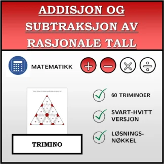 Trimino: Addisjon og subtraksjon av rasjonale tall
