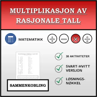 Sammenkoblingsoppgave: Multiplikasjon av rasjonale tall