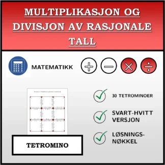 Tetromino: Multiplikasjon og divisjon av rasjonale tall