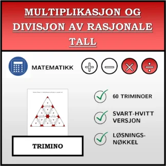 Trimino: Multiplikasjon og divisjon av rasjonale tall