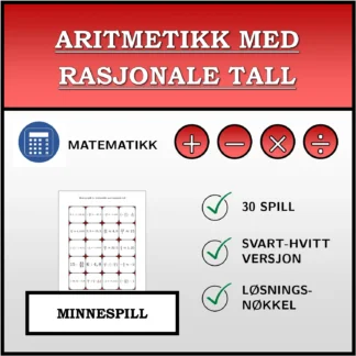 Memoryspill: Aritmetikk med rasjonale tall