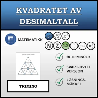 Trimino: Kvadratet av desimaltall