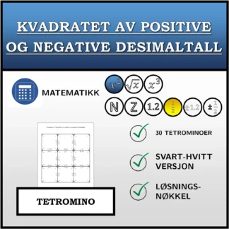 Tetromino: Kvadratet av positive og negative desimaltall