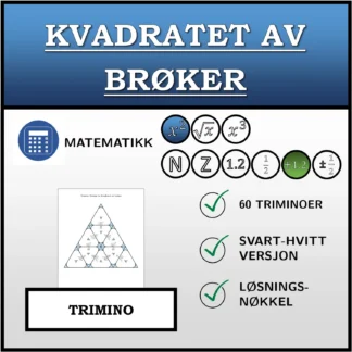 Trimino: Kvadratet av brøker