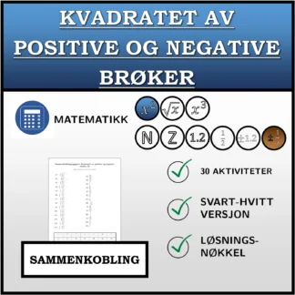 Sammenkoblingsoppgave: Kvadratet av positive og negative brøker