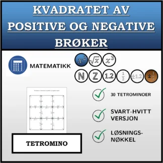 Tetromino: Kvadratet av positive og negative brøker