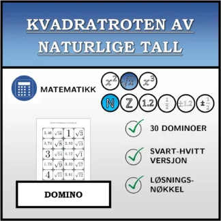 Domino: Kvadratroten av naturlige tall