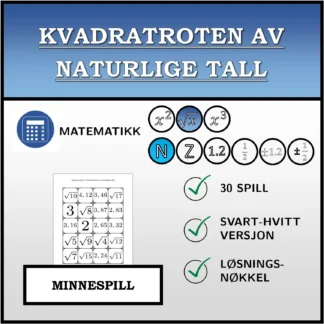 Memoryspill: Kvadratroten av naturlige tall