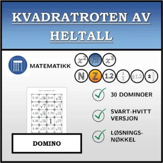 Domino: Kvadratroten av heltall