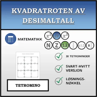 Tetromino: Kvadratroten av desimaltall
