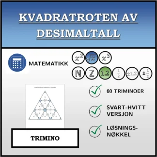Trimino: Kvadratroten av desimaltall