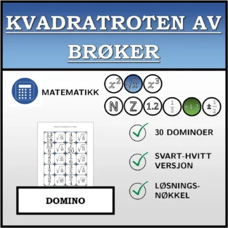 Domino: Kvadratroten av brøker