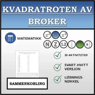 Sammenkoblingsoppgave: Kvadratroten av brøker