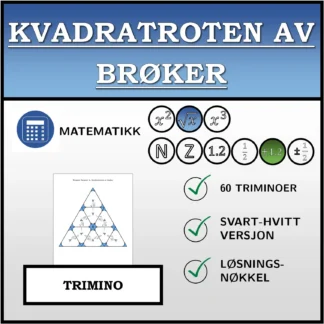 Trimino: Kvadratroten av brøker