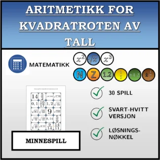 Memoryspill: Aritmetikk for kvadratroten av tall