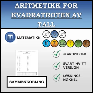 Sammenkoblingsoppgave: Aritmetikk for kvadratroten av tall