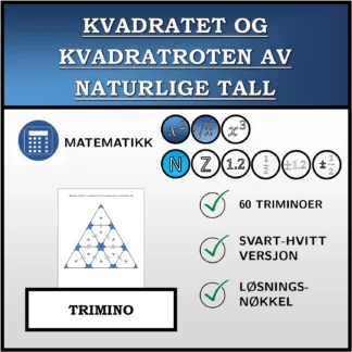 Trimino: Kvadratet og kvadratroten av naturlige tall