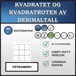 Tetromino: Kvadratet og kvadratroten av desimaltall